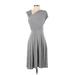 Plenty By Tracy Reese Casual Dress - A-Line: Gray Solid Dresses - Women's Size P