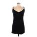 Zara Collection Casual Dress - Bodycon V Neck Sleeveless: Black Solid Dresses - Women's Size Medium