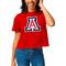 Women's League Collegiate Wear Red Arizona Wildcats Clothesline Cropped T-Shirt