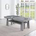 HomeSeason Indoor/Outdoor Billiards Pool Table 6-Seater Dining Set w/ Accessories, Cement Finish Metal in Gray | 31 H x 46 W x 82 D in | Wayfair