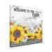 August Grove® Jean Plout Sunflowers & Lady Bugs 1 Canvas Art Canvas, Cotton in Black/White/Yellow | 14 H x 14 W x 2 D in | Wayfair