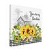 August Grove® Ashunti Sunflowers & Lady Bugs 5 by Jean Plout Canvas, Cotton in Green/White/Yellow | 14 H x 14 W x 2 D in | Wayfair