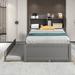 Latitude Run® Damiah Storage Bed Wood in Gray | 36.71 H x 42.01 W x 85.21 D in | Wayfair 45E82762F8F44D8E917E23740D8FA68E