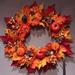 The Holiday Aisle® Fall Wreath Front Door Wreaths - 20" Autumn Wreaths For Front Door, Artificial Pumpkin Maple Leavses Wreath For Autumn | Wayfair