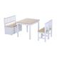 Homcom 4-Piece Kids Table And Chair Set With 2 Wooden Chairs