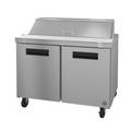 Hoshizaki SR48B-12 Steelheart Series 48" Sandwich/Salad Prep Table w/ Refrigerated Base, 115v, Reach-In, Two-Section, Stainless Steel