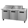 Hoshizaki SR72B-24M 72" Sandwich/Salad Prep Table w/ Refrigerated Base, 115v, Steelheart Series, Stainless Steel