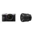 Sony Alpha 7C II | Spiegellose Vollformatkamera mit SEL2860 Zoom Objektiv (28-60 mm, F4–5.6, kompakt, 33 MP, Echtzeit-Autofokus, 10 BPS, 4K Video, neigbarer LCD-Touchscreen) Silber + SELP1635G