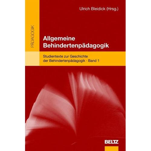 Allgemeine Behindertenpädagogik – Hrsg. v. Ulrich Bleidick