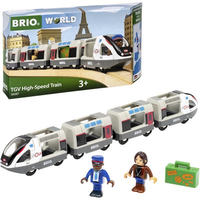 Spielzeug-Eisenbahn BRIO "BRIO WORLD, TGV Hochgeschwindigkeitszug" Spielzeugfahrzeuge weiß Kinder Ab 3-5 Jahren