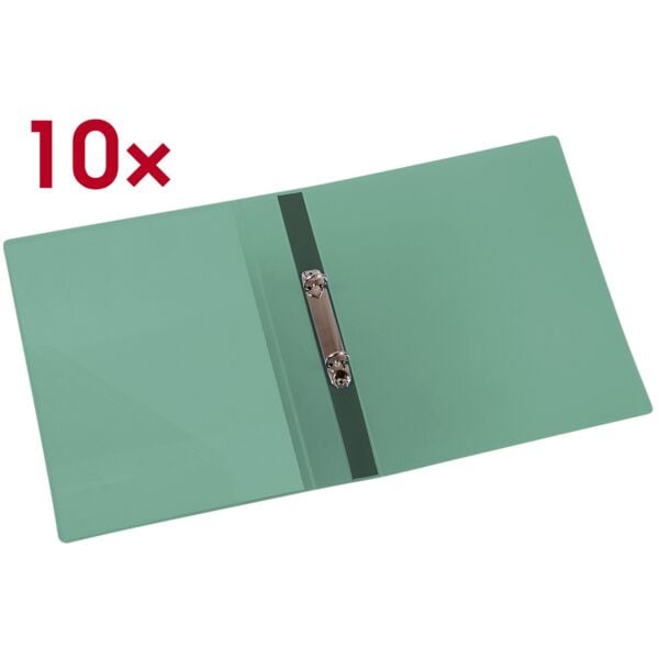 EICHNER 10x PP-Ringbuch A4 - 2-Ringe grün, 26x31.5 cm Image