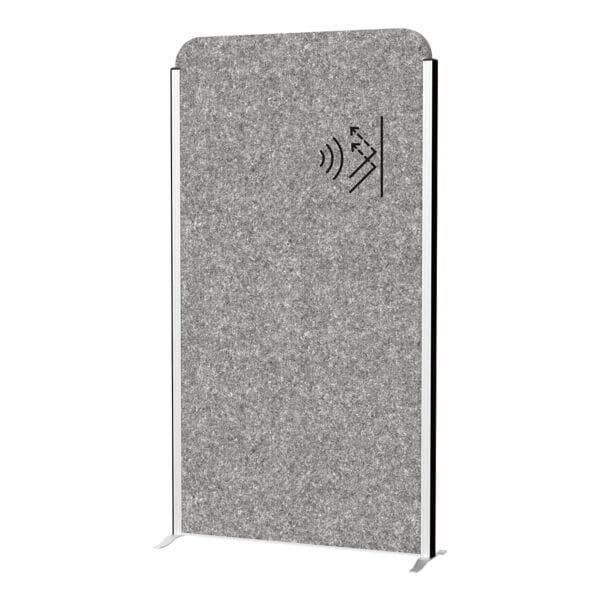 MAUL Stellwand MAULcocoon 100x182 cm Standfuß silber, 100x182x3.5 cm