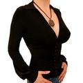 Blue Banana Women's Corset Style Stretchy Top Black Size 18