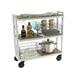 Kitchen Mobile Storage Cart w/ Interchangeable Shelves & Baskets Powder Coated All Steel Frame 3-Tier Caster Wheels Kitchen Cart