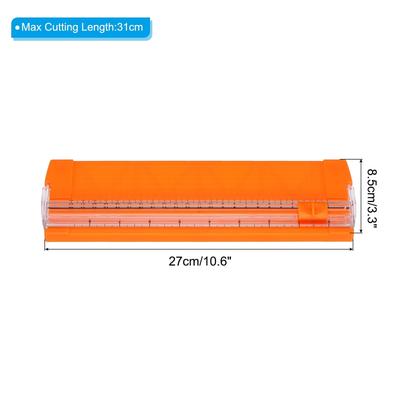 Paper Trimmer, 2Pcs A5 Paper Cutter Slicer Tool with Side Ruler, Orange