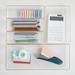 Martha Stewart Set of 5 Plastic Stacking Home Office Desk Drawer Organizers