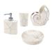 Avanti Sequin Shell 4 Pc Bath Accessory Set - Ivory