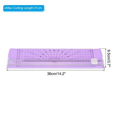 12 Inch Paper Trimmer, A4 Size Paper Cutter Slicer with Cutter Head, Purple