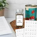 Travelwant 216Pcs/set Minimalist Spice Labels Set. Black Print on White Matte Backing Water Resistant. Spice Jars Vinyl Organization Storage. Spice Rack Organization System