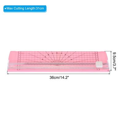 12 Inch Paper Trimmer, A4 Size Paper Cutter Slicer with Cutter Head, Pink