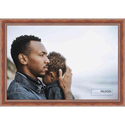 39x27 Traditional Walnut Complete Wood Picture Frame with UV Acrylic, Foam Board Backing, & Hardware