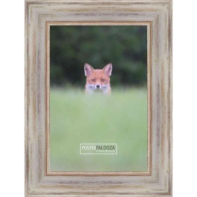 6x9 Contemporary White Complete Wood Picture Frame with UV Acrylic, Foam Board Backing, & Hardware