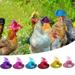 Fnochy Christmas Hanging Ornaments 6 Chicken Hats For Hens Funny Halloween Accessories Feather Top Hat With Adjustable Elastic Chin Strap Rooster Parrot Poultry Stylish Show Costume