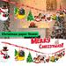 CFXNMZGR Garden Flags Banners Accessories Christmas Decoration Cartoon Garland Arrangement Christmas Atmosphere Christmas Cartoon Bells Elk Garland Flags