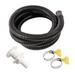 Bilge Pump Hose 3/4 -Inch Dia Plumbing Kits 6.6FT Marine Bilge Pump Hose Installation Kits with 2 Stainless Hose Clamps a Thru-Hull Connector