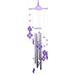 MSJUHEG Wind Chimes Bedroom Decor Memorial Wind Chime Outdoor Wind Chime Unique Tuning Relax Soothing Sympathy Wind Chime Room Decor Purple