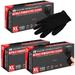 Salon World Safety Black Nitrile Disposable Gloves 3 Boxes of 100 Size X-Large 4 Mil Thick - Latex Free Powder Free Textured Tips Food Safe Comfortable Extra-Strong Protective Working Gloves