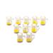 (Yellow) 10Pcs 1:12 dollhouse miniature kitchen beer glass food drink cups mug bar decor