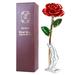 Sinvitron Red Real Rose Flowers Gold Dipped Rose Plated Real Rose with Stand & Box Gift for Mom