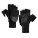 Men Winter Fleece Gloves Thick Warm Knitting Half Finger Wrist Cover Gloves Sports Equipment Gloves for Outdoor Training Riding Supplies (Black M Size)