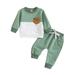 Uuszgmr Outfits Set For Child Boys Cartoon Print Outfits Set Toddler Baby Boys Gilrls Long Sleeve Print Shirt Tops And Pants Child Kids 2Pcs Fall Winter Set Outfits Comfortable Wear