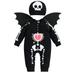 Kids Baby Girl Boys 3Pcs Halloween Outfits Luminous Long Sleeve Bat Costume with Wings Hat Set Cosplay