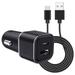 Cellet Car Charger for T-Mobile REVVL 6x Pro 5G - 30W High Powered Dual Port (USB-C PD and USB-A) Auto Power Adapter with Type-C to USB Cable - Black