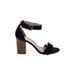 Splendid Heels: Black Print Shoes - Women's Size 10 - Open Toe