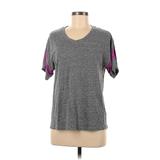 ALTERNATIVE Short Sleeve T-Shirt: Gray Chevron/Herringbone Tops - Women's Size Medium