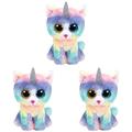TY 1607-36250 Katze with Horn - Beanie Boos (Packung mit 3)