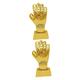 Kisangel Golden Gloves Trophy, 2pcs Football Glove Trophy Goalkeeper Trophy Golden Trophy Decorative Trophy Mini Championship Trophy School Glove Trophy Award