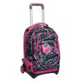 Seven Rolling backpack, NEW TECH KEEP FLAG Wheeled Book Bag, 3 in 1, Detachable Backpack + Trolley, for Teen, Girls&Boys, For School, Sport, Free Time, Laptop Sleeve, Italian Design, pink