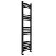 300x1200mm Towel Warmer Flat, Wall Mounted Matte Black Plated Steel Bathroom Towel Rail Radiator, Suitable for Central Heating, Electric and Dual Fuel