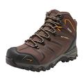NORTIV 8 Men's Ankle High Waterproof Hiking Boots Backpacking Trekking Trails Shoes,160448_M-W,BROWN/BLACK/TAN,8.5 UK /9.5 US
