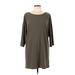 Leith Casual Dress - Shift: Green Solid Dresses - Women's Size Medium