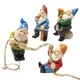 Statue de Gnomes grimpants de jardin Unique Sculpture d'art naine en résine pour cour décoration