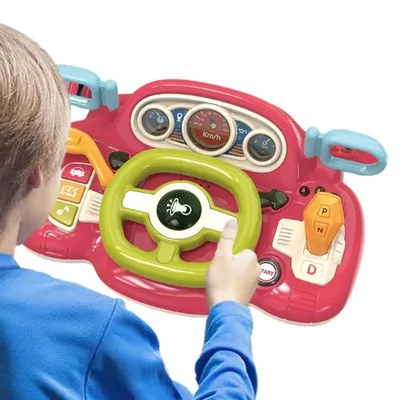 Jouet musical de volant pour bébé avec lumière et son jouets interactifs et d'apprentissage mignons