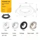 Spot Lumineux LED Encastrable au Plafond Cadre Rond GU10 Support de Fixation Réglable 6 Pièces