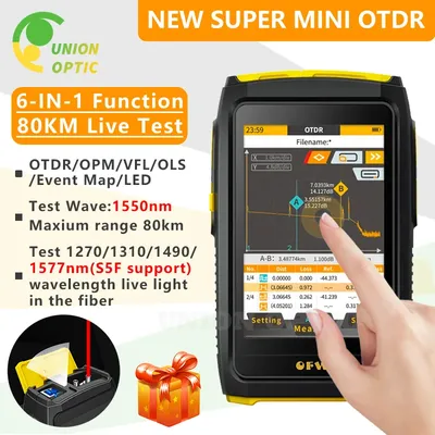 OFW-Mini réflecteur optique OTDR testeur de fibre active en direct 1550nm 20dB écran tactile OPM