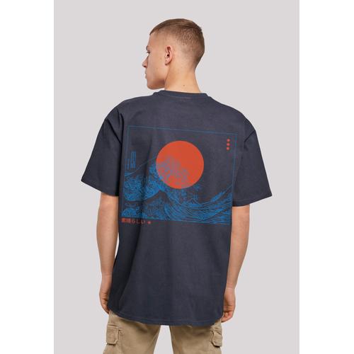 „T-Shirt F4NT4STIC „“Kanagawa Welle Japan““ Gr. 4XL, blau (navy) Herren Shirts T-Shirts Print“